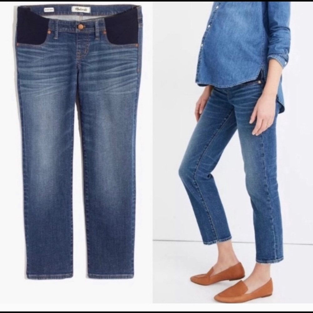 Madewell maternity classic straight jeans 24